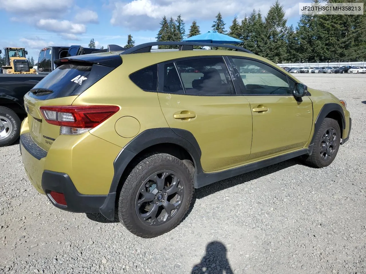 2021 Subaru Crosstrek Sport VIN: JF2GTHSC1MH358213 Lot: 72522714