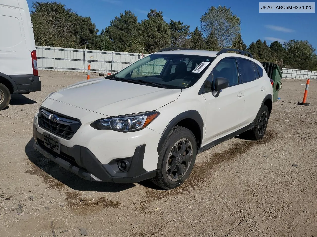 2021 Subaru Crosstrek VIN: JF2GTABC6MH234025 Lot: 73696594