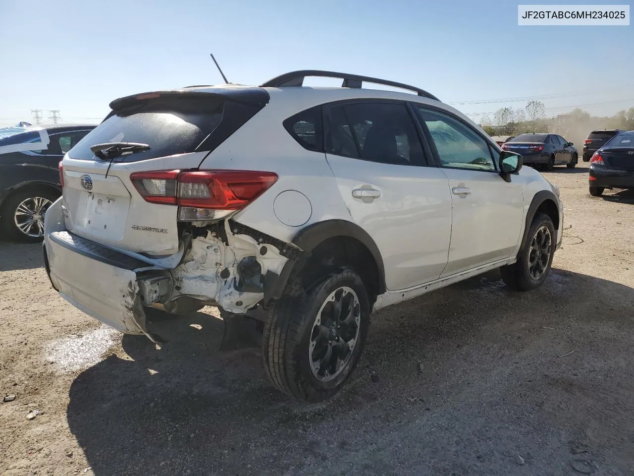 2021 Subaru Crosstrek VIN: JF2GTABC6MH234025 Lot: 73696594