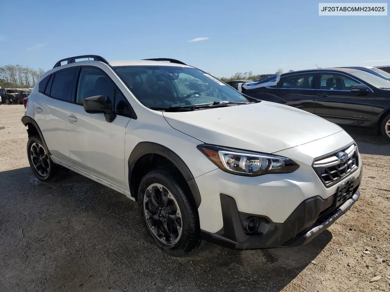 2021 Subaru Crosstrek VIN: JF2GTABC6MH234025 Lot: 73696594