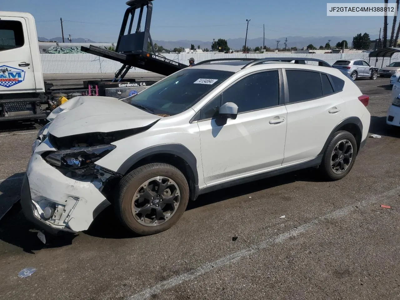 2021 Subaru Crosstrek Premium VIN: JF2GTAEC4MH388812 Lot: 74134894