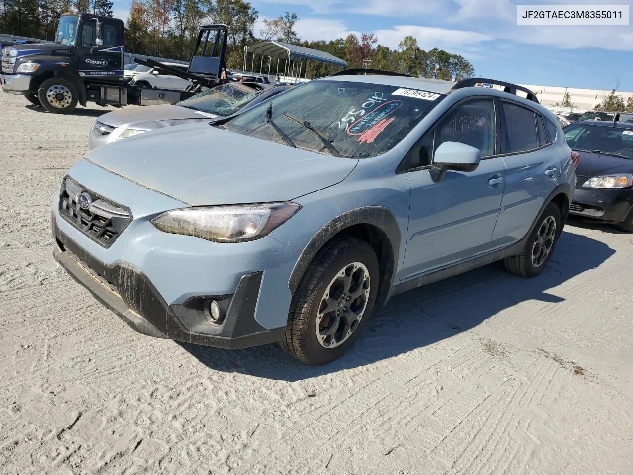 2021 Subaru Crosstrek Premium VIN: JF2GTAEC3M8355011 Lot: 76795424