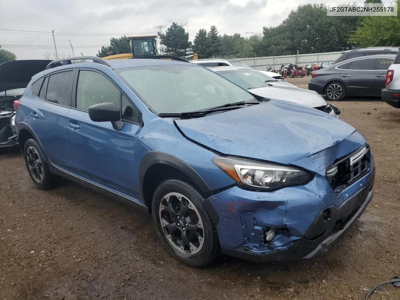 2022 Subaru Crosstrek VIN: JF2GTABC2NH255178 Lot: 67003654