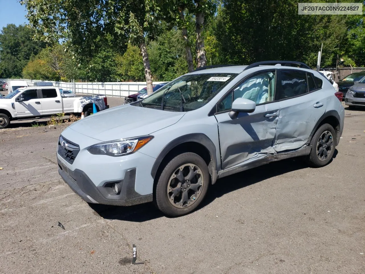 2022 Subaru Crosstrek Premium VIN: JF2GTACC0N9224827 Lot: 69405814