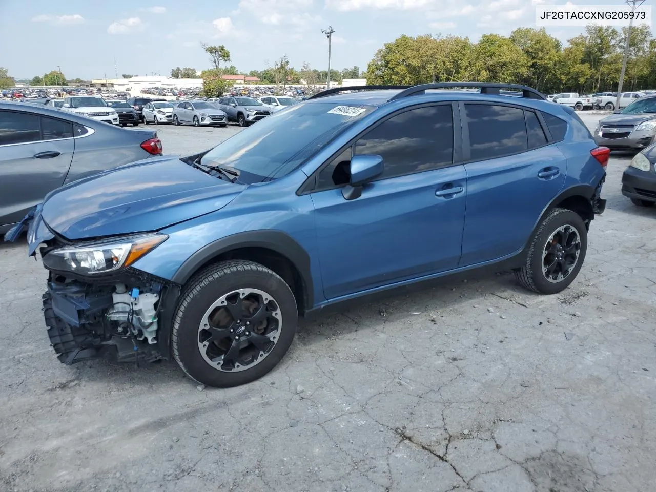 2022 Subaru Crosstrek Premium VIN: JF2GTACCXNG205973 Lot: 69496224