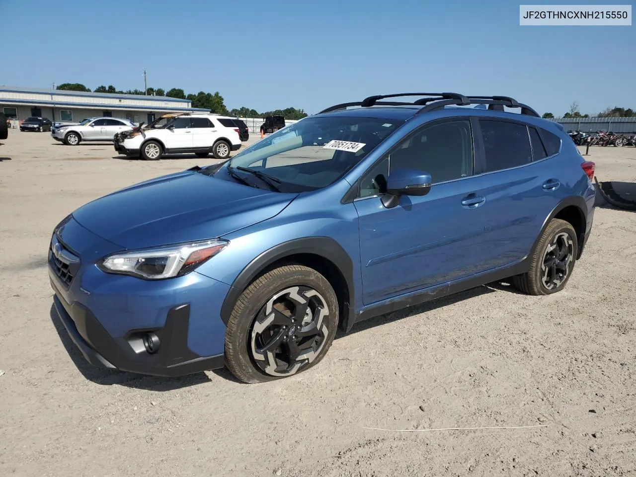 2022 Subaru Crosstrek Limited VIN: JF2GTHNCXNH215550 Lot: 70851734