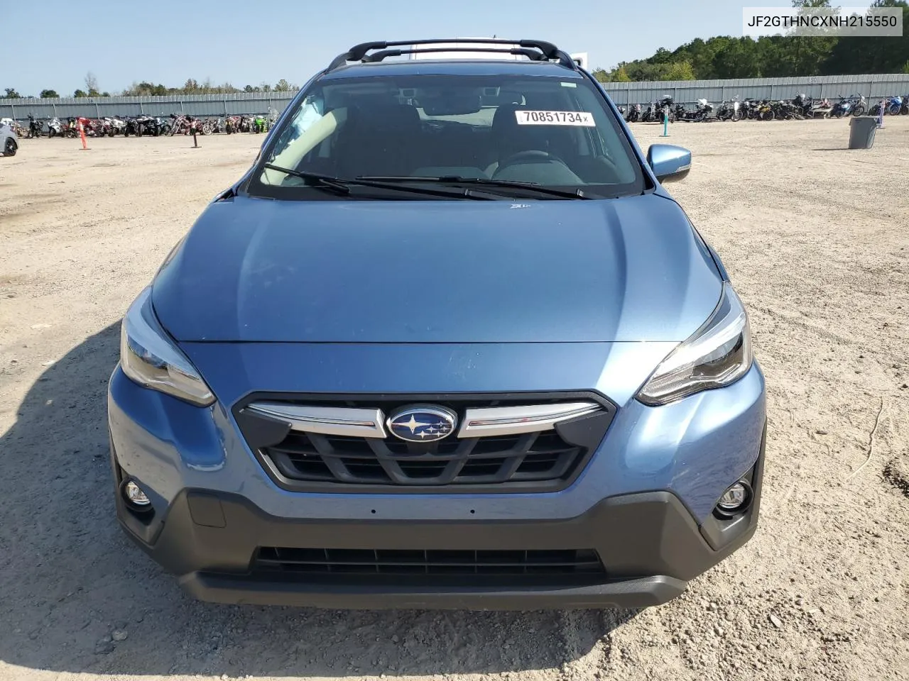 2022 Subaru Crosstrek Limited VIN: JF2GTHNCXNH215550 Lot: 70851734