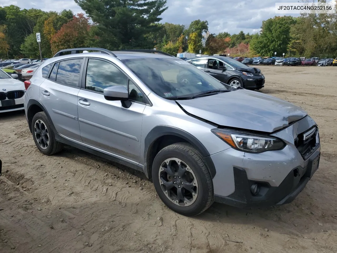 2022 Subaru Crosstrek Premium VIN: JF2GTACC4NG252156 Lot: 73914314