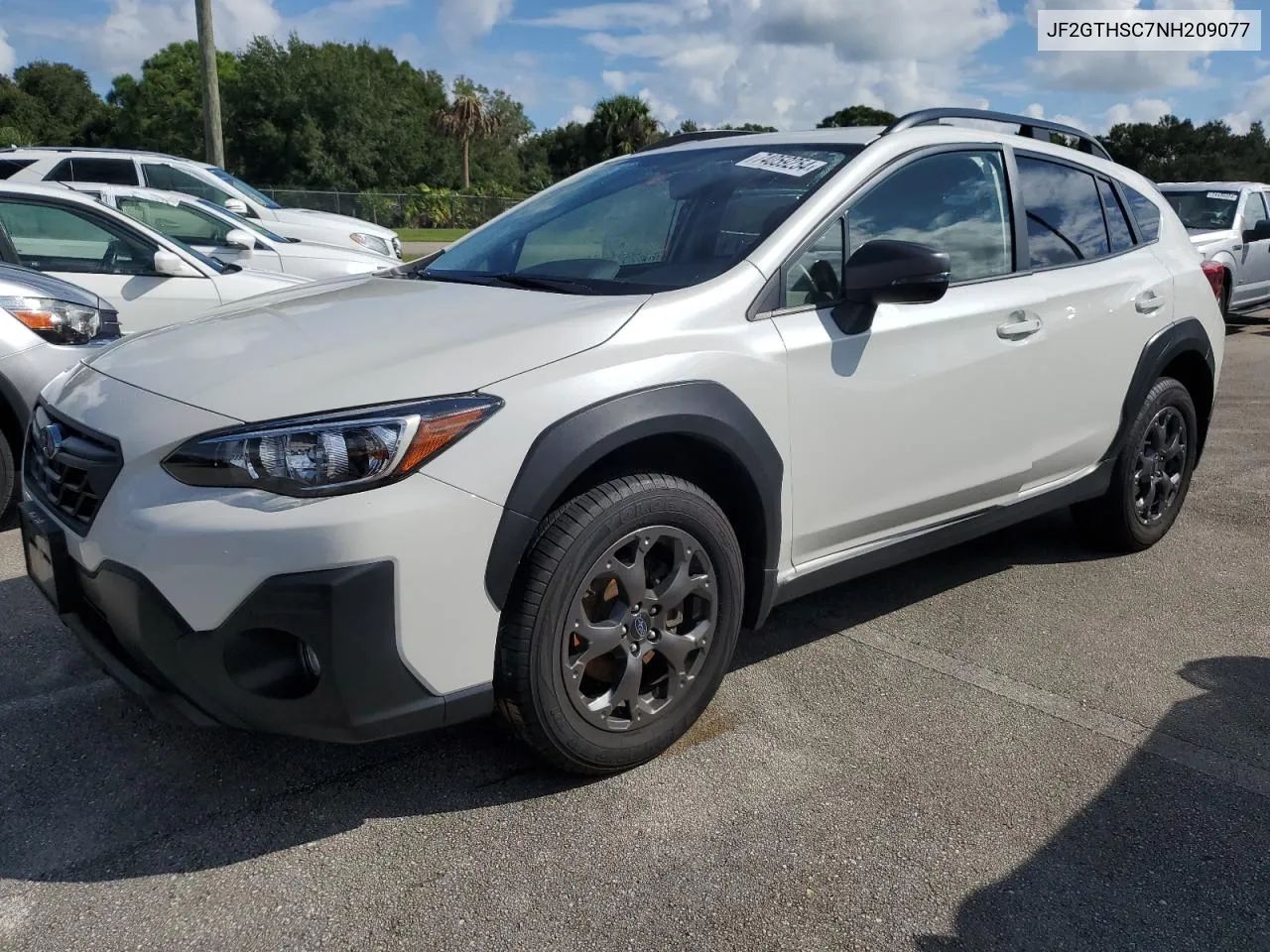 2022 Subaru Crosstrek Sport VIN: JF2GTHSC7NH209077 Lot: 74059254