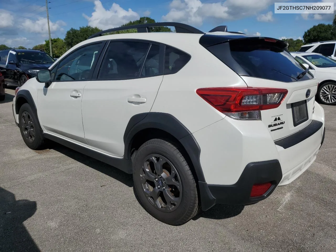 2022 Subaru Crosstrek Sport VIN: JF2GTHSC7NH209077 Lot: 74059254