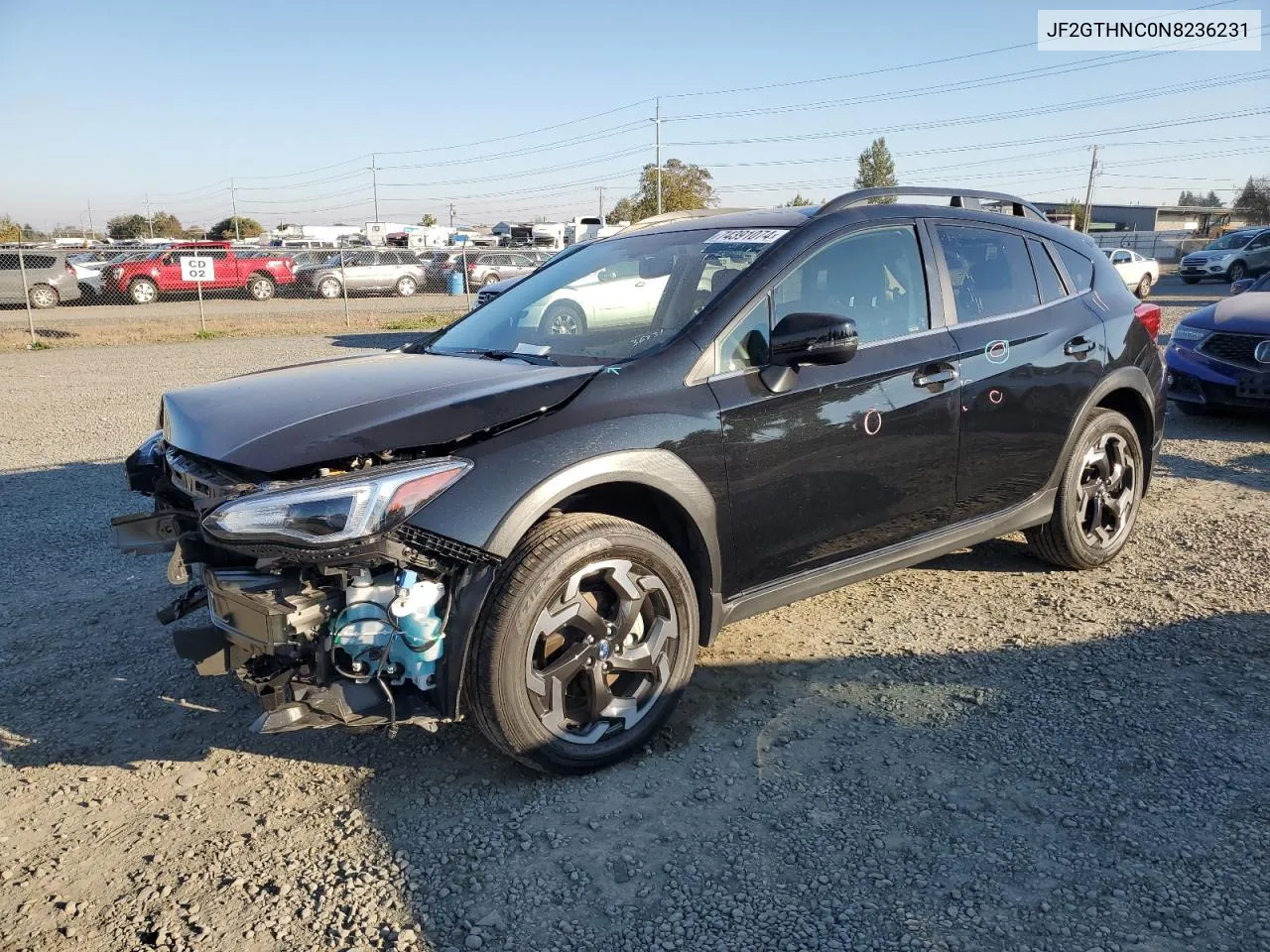 2022 Subaru Crosstrek Limited VIN: JF2GTHNC0N8236231 Lot: 74391074