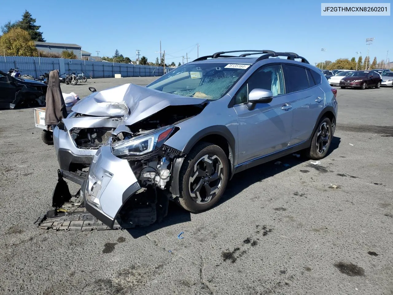 2022 Subaru Crosstrek Limited VIN: JF2GTHMCXN8260201 Lot: 76135164