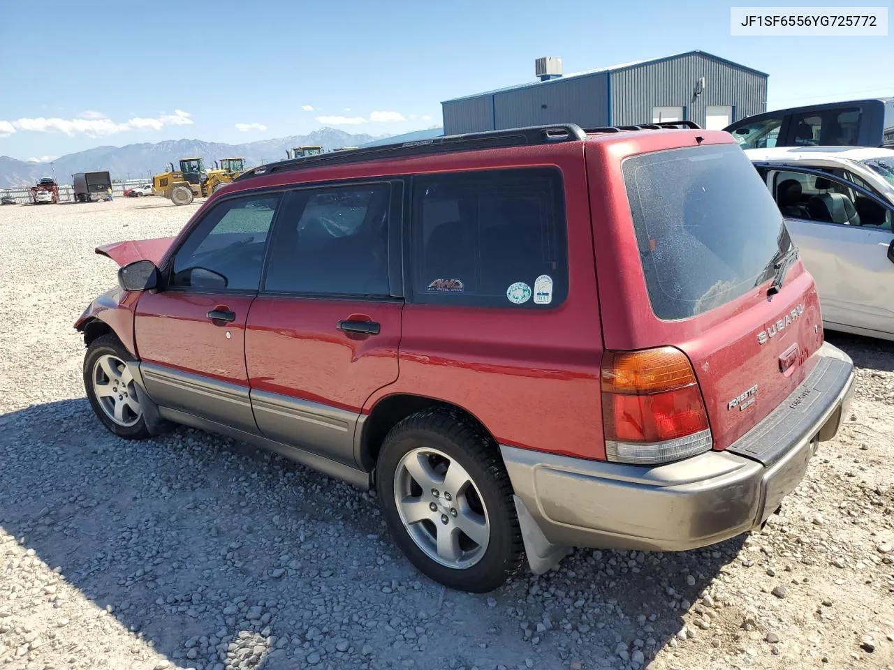 2000 Subaru Forester S VIN: JF1SF6556YG725772 Lot: 72261544