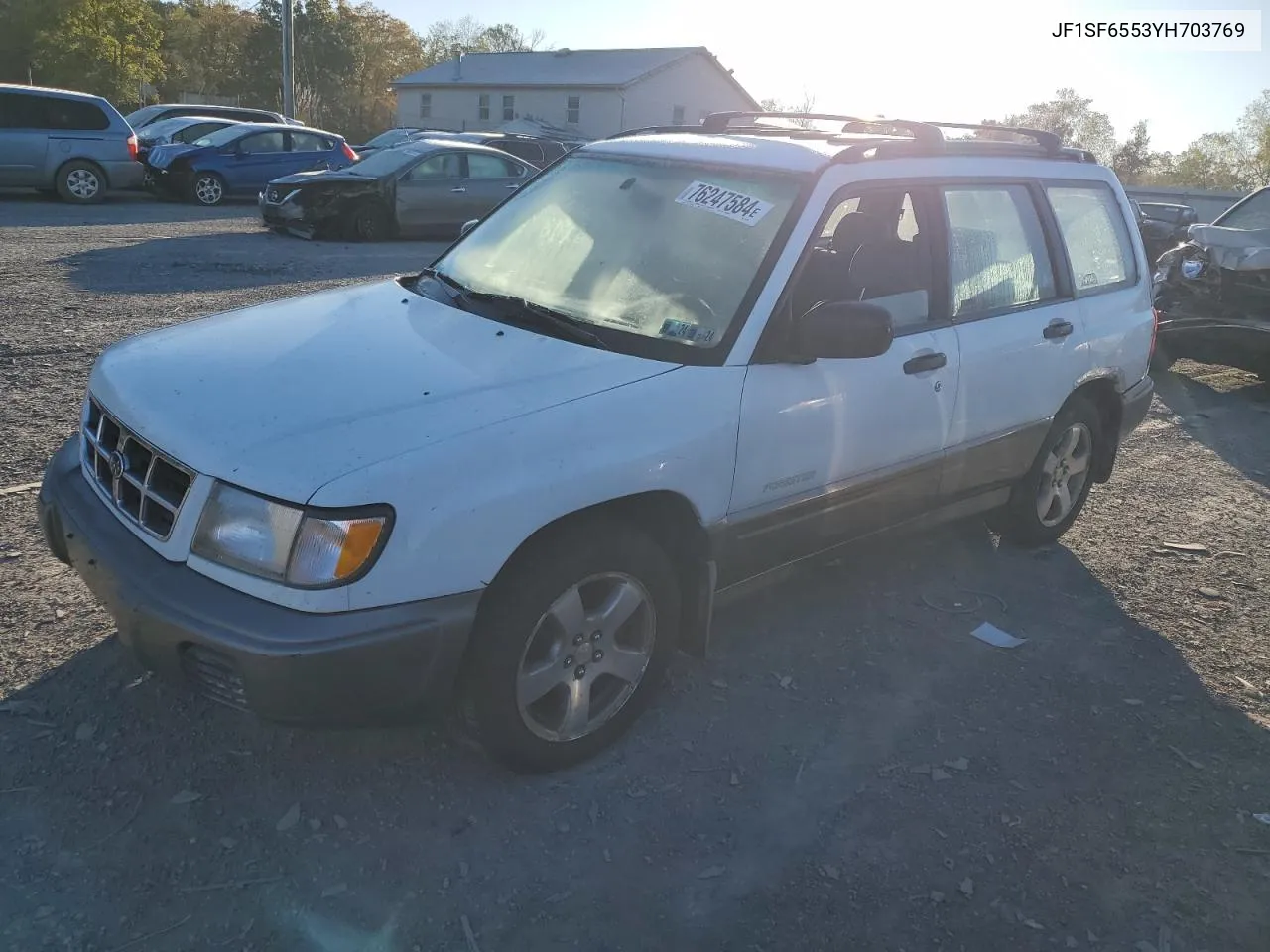 2000 Subaru Forester S VIN: JF1SF6553YH703769 Lot: 76247584