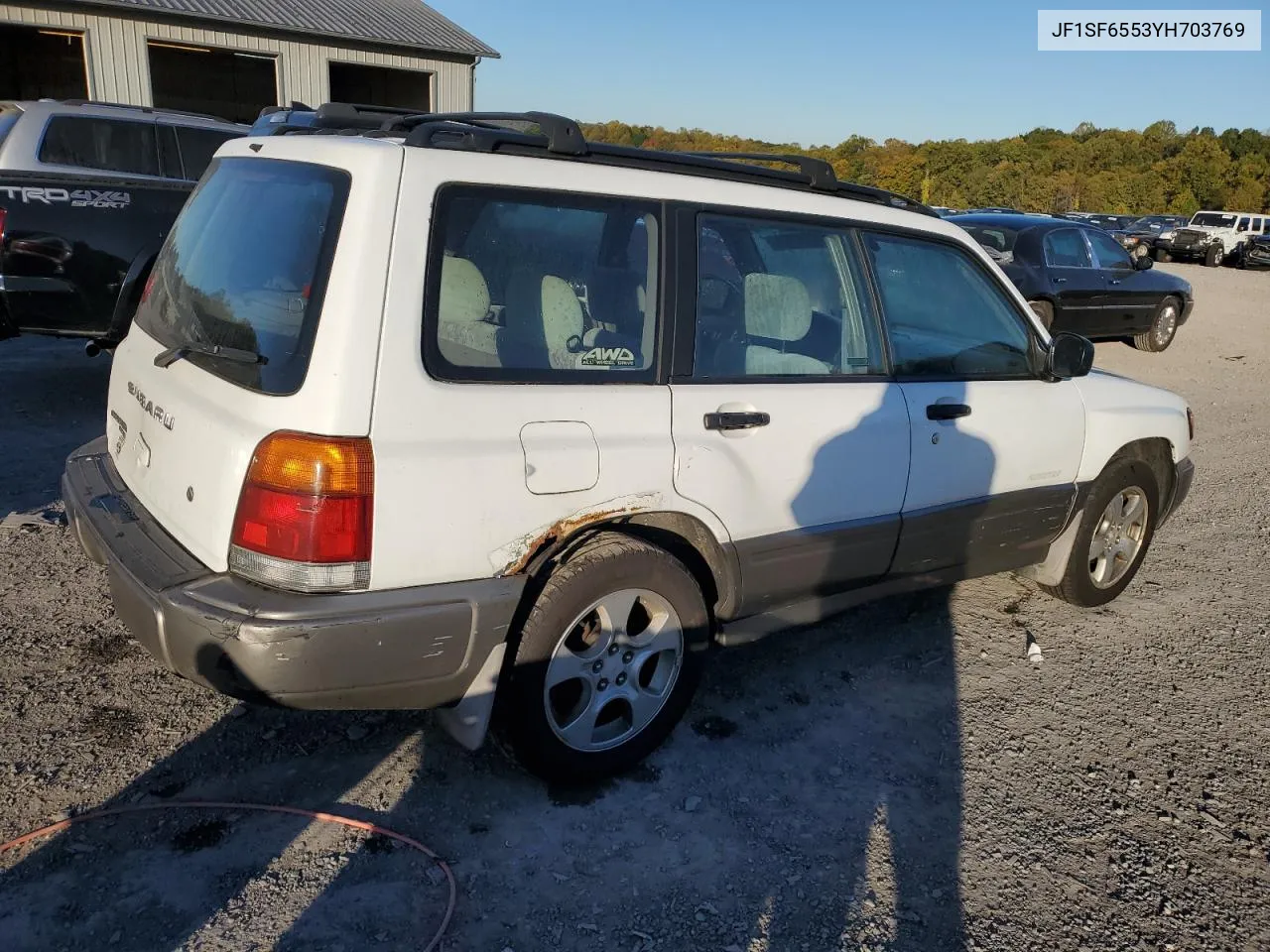 2000 Subaru Forester S VIN: JF1SF6553YH703769 Lot: 76247584