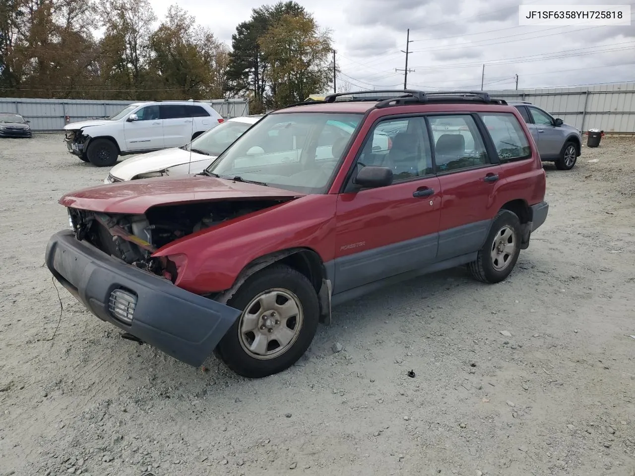 2000 Subaru Forester L VIN: JF1SF6358YH725818 Lot: 79296104