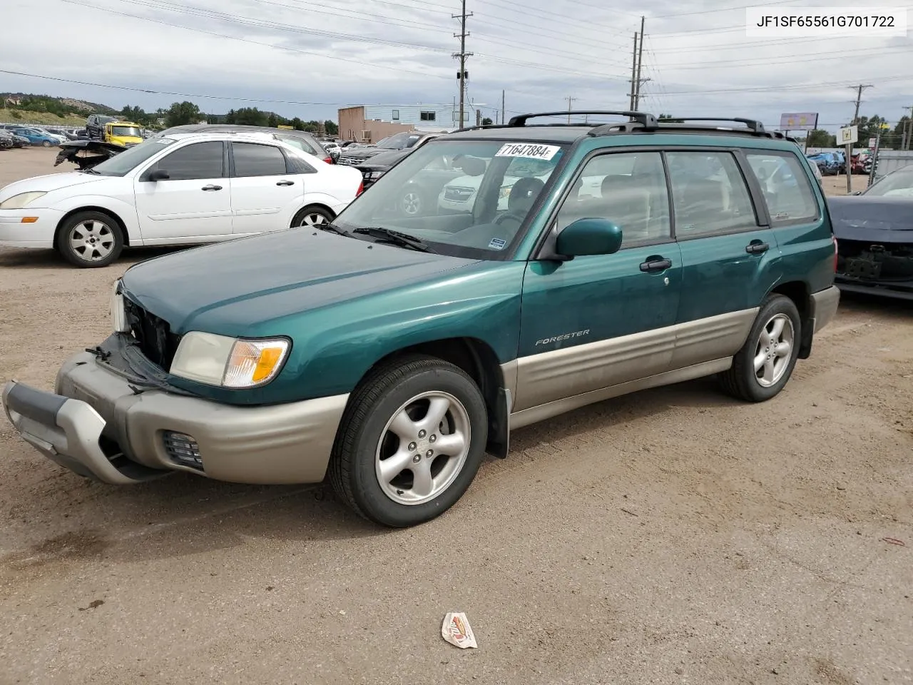 2001 Subaru Forester S VIN: JF1SF65561G701722 Lot: 71647884