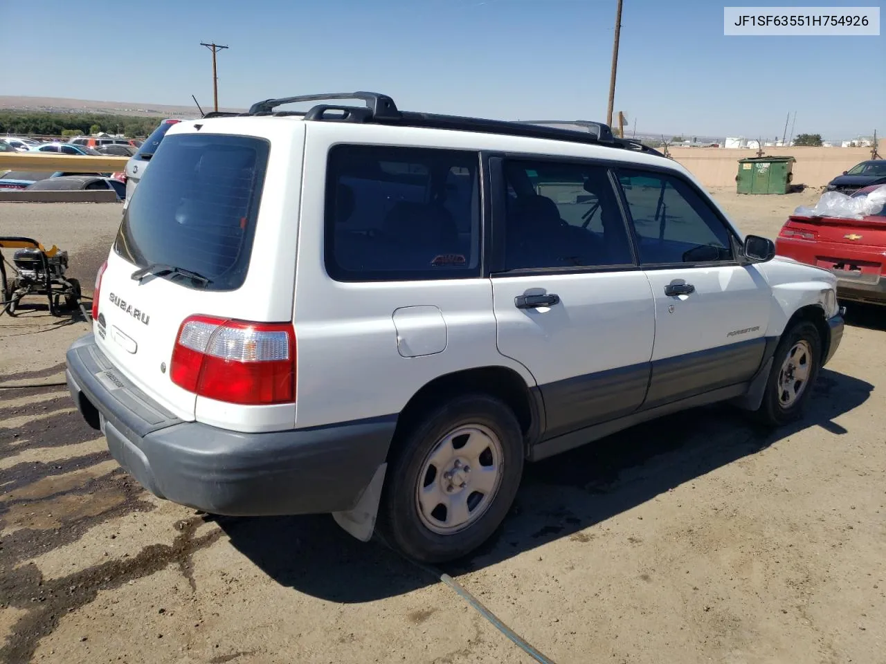 2001 Subaru Forester L VIN: JF1SF63551H754926 Lot: 74108074