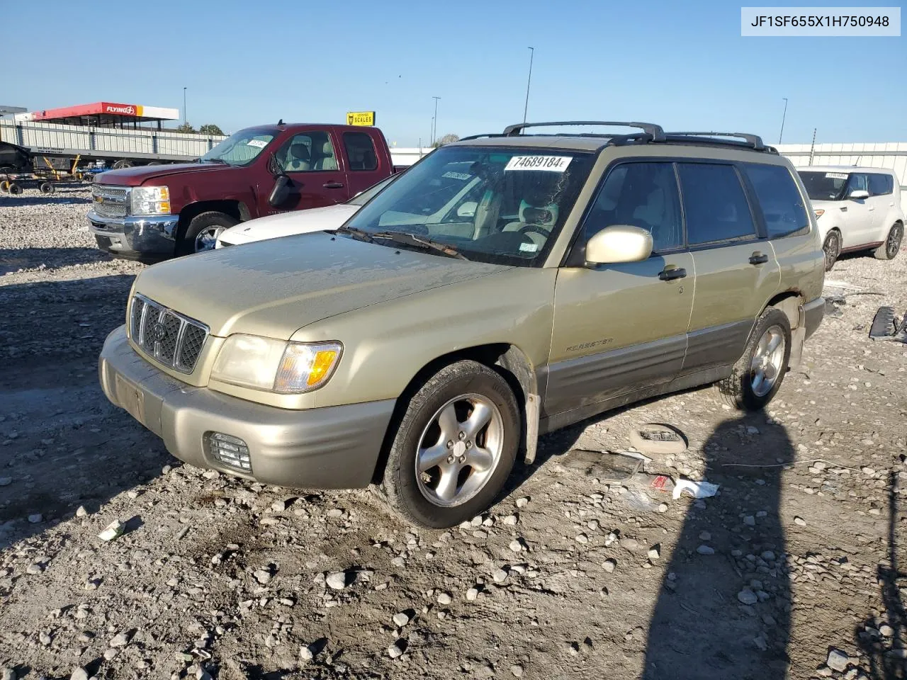 2001 Subaru Forester S VIN: JF1SF655X1H750948 Lot: 74689184