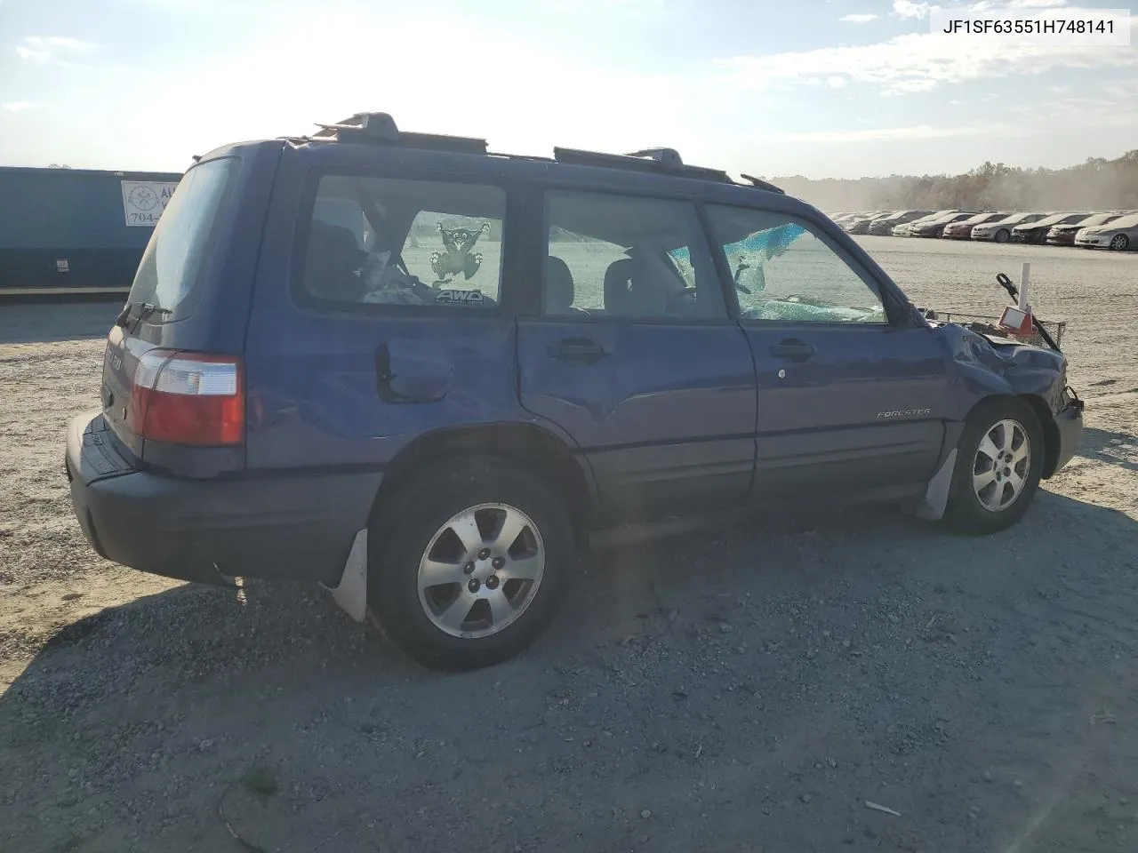 2001 Subaru Forester L VIN: JF1SF63551H748141 Lot: 75707444