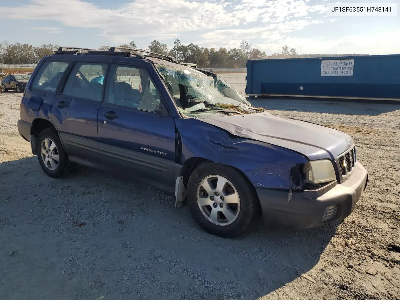 2001 Subaru Forester L VIN: JF1SF63551H748141 Lot: 75707444