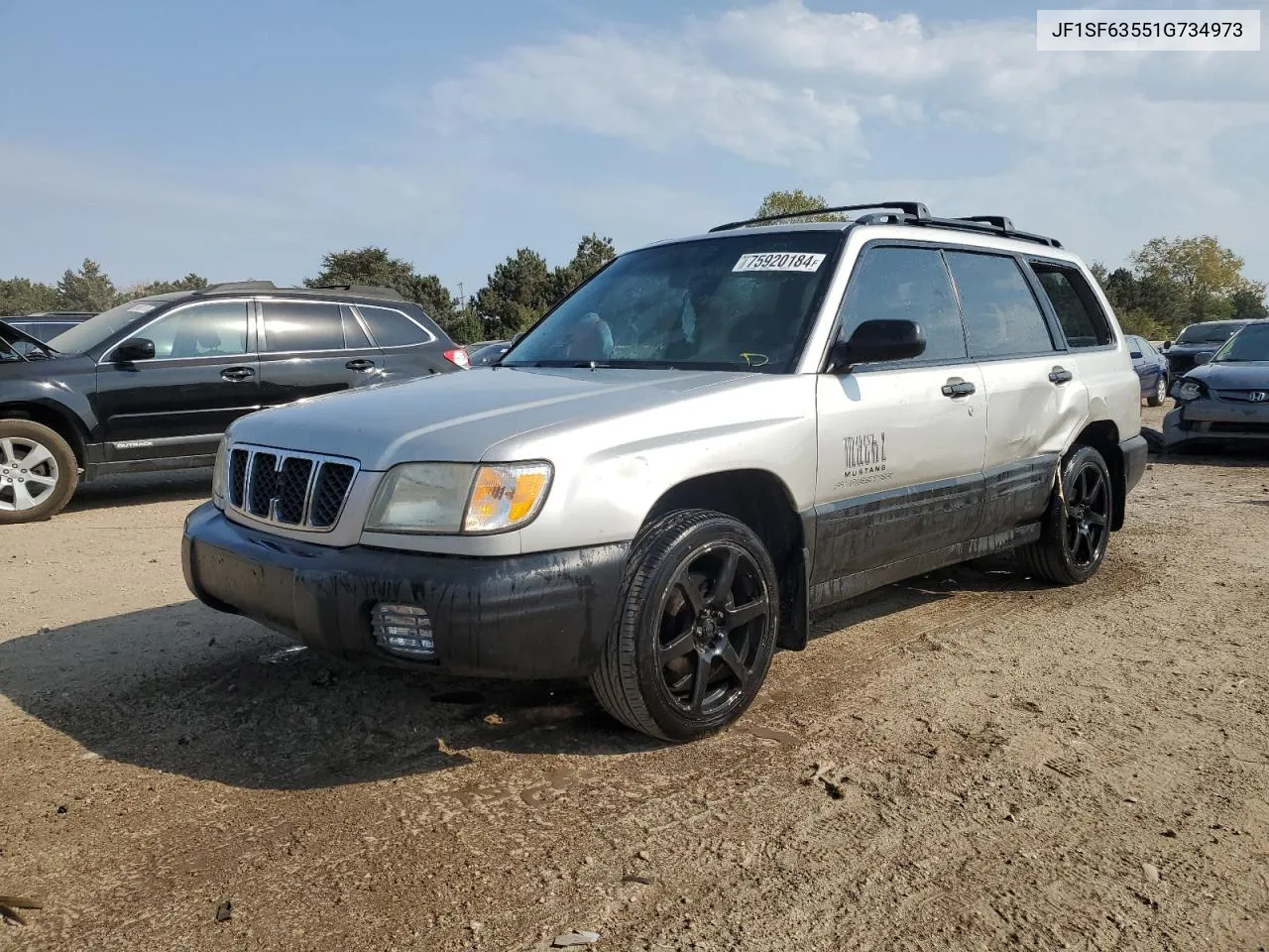 2001 Subaru Forester L VIN: JF1SF63551G734973 Lot: 75920184