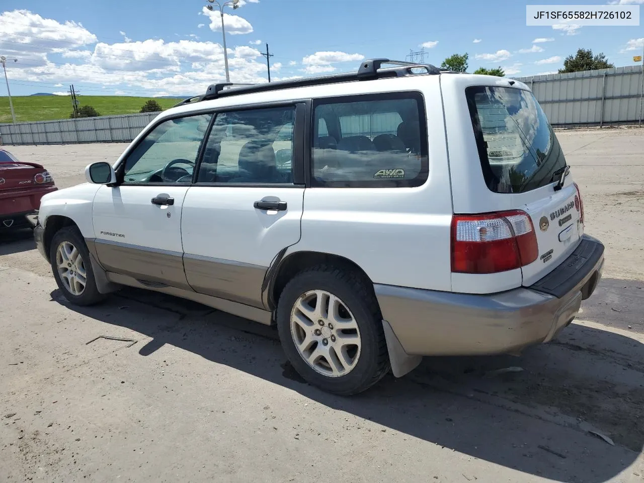 2002 Subaru Forester S VIN: JF1SF65582H726102 Lot: 55196214