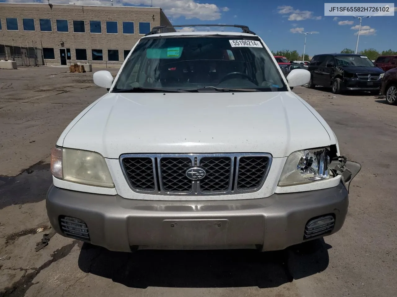 2002 Subaru Forester S VIN: JF1SF65582H726102 Lot: 55196214