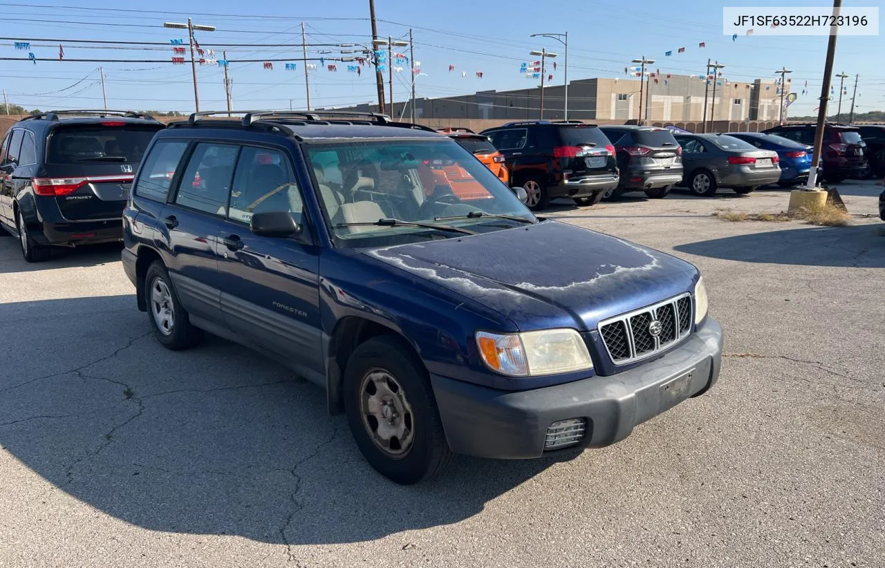 2002 Subaru Forester L VIN: JF1SF63522H723196 Lot: 75637864