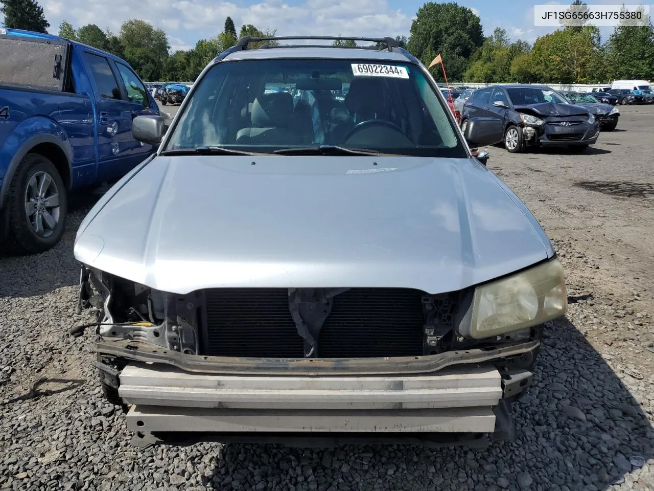 2003 Subaru Forester 2.5Xs VIN: JF1SG65663H755380 Lot: 69022344