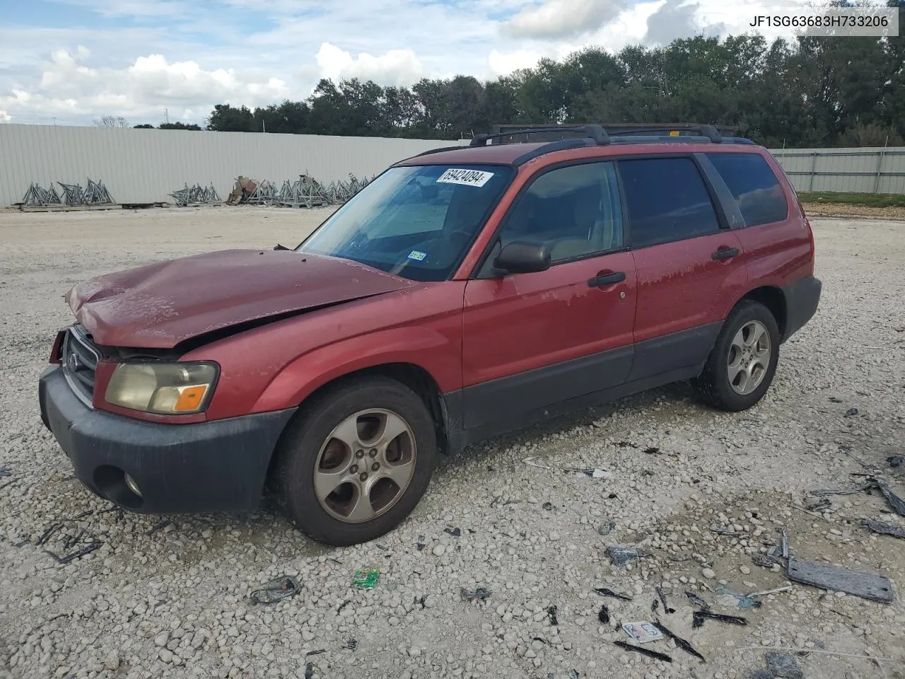 2003 Subaru Forester 2.5X VIN: JF1SG63683H733206 Lot: 69424094