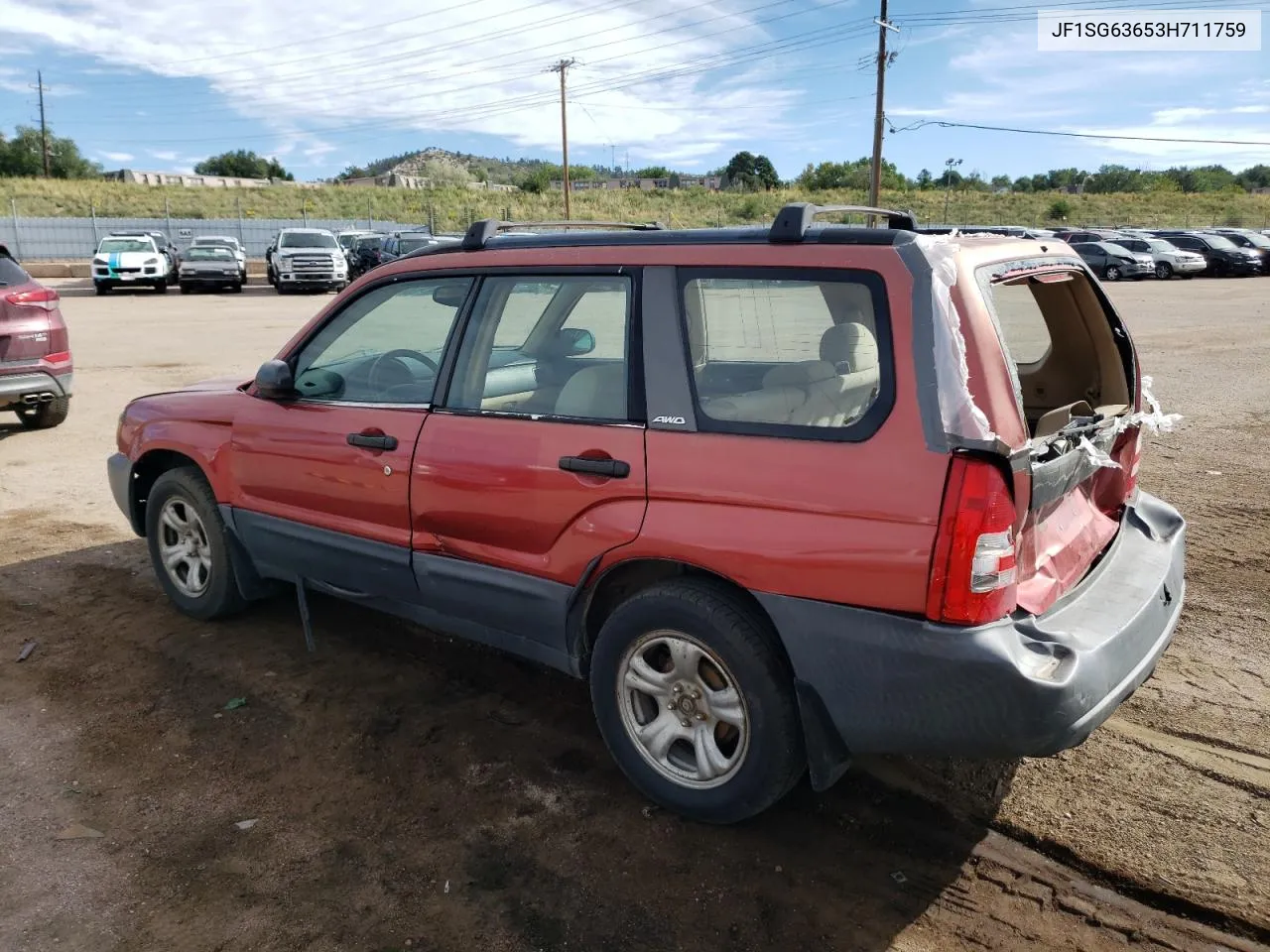 2003 Subaru Forester 2.5X VIN: JF1SG63653H711759 Lot: 71041694