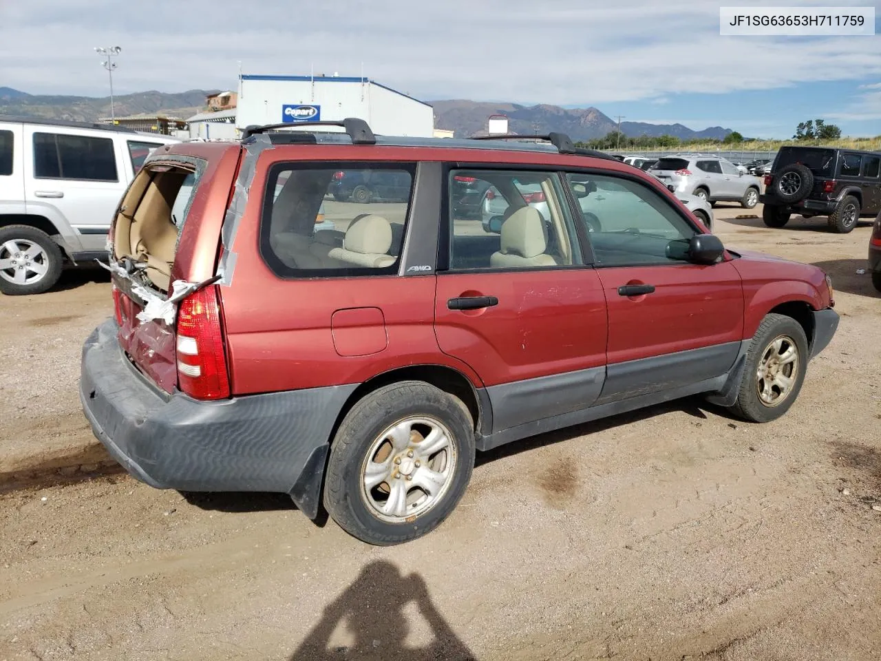 2003 Subaru Forester 2.5X VIN: JF1SG63653H711759 Lot: 71041694