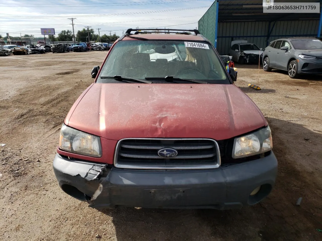 2003 Subaru Forester 2.5X VIN: JF1SG63653H711759 Lot: 71041694