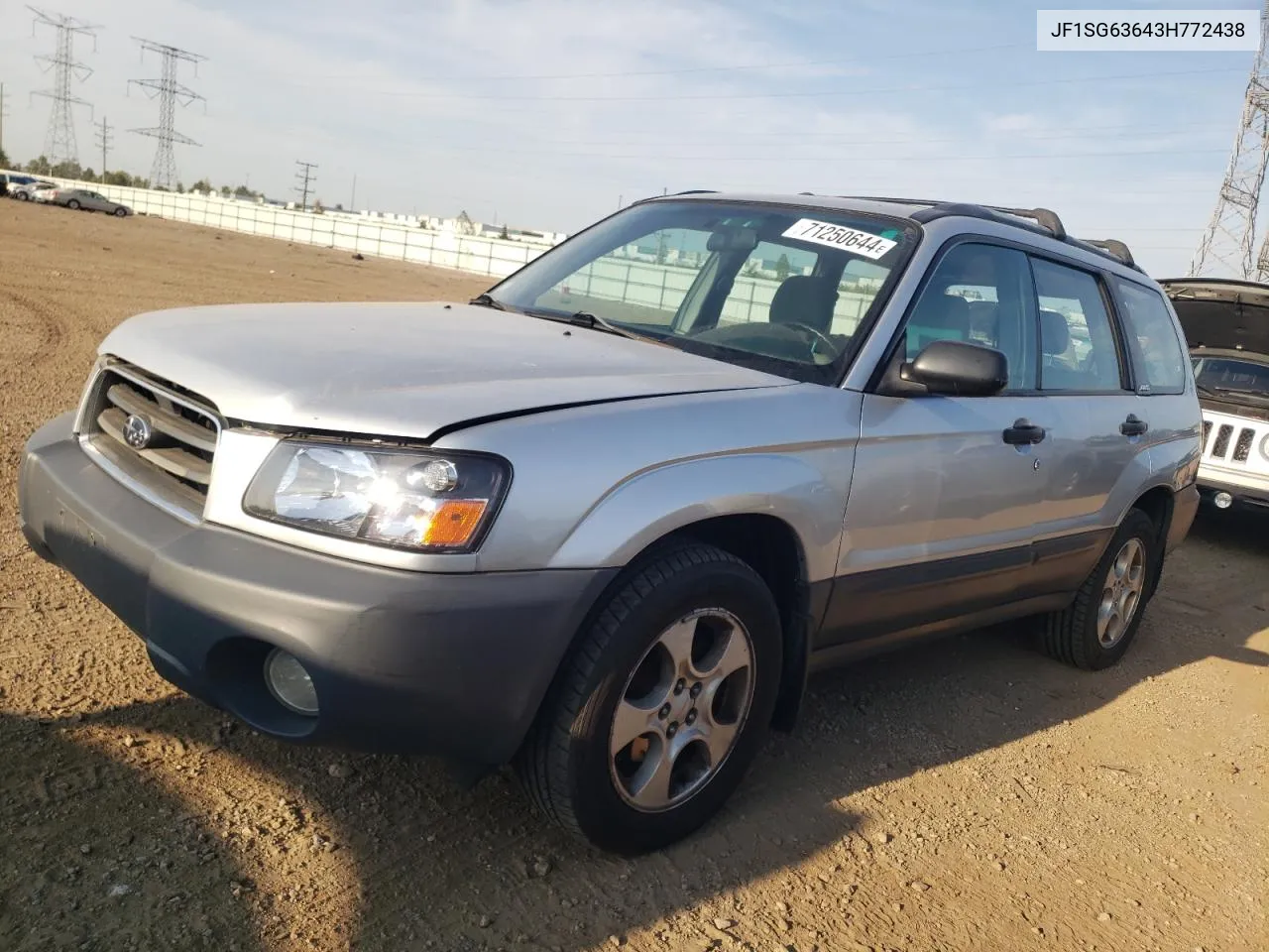 2003 Subaru Forester 2.5X VIN: JF1SG63643H772438 Lot: 71250644