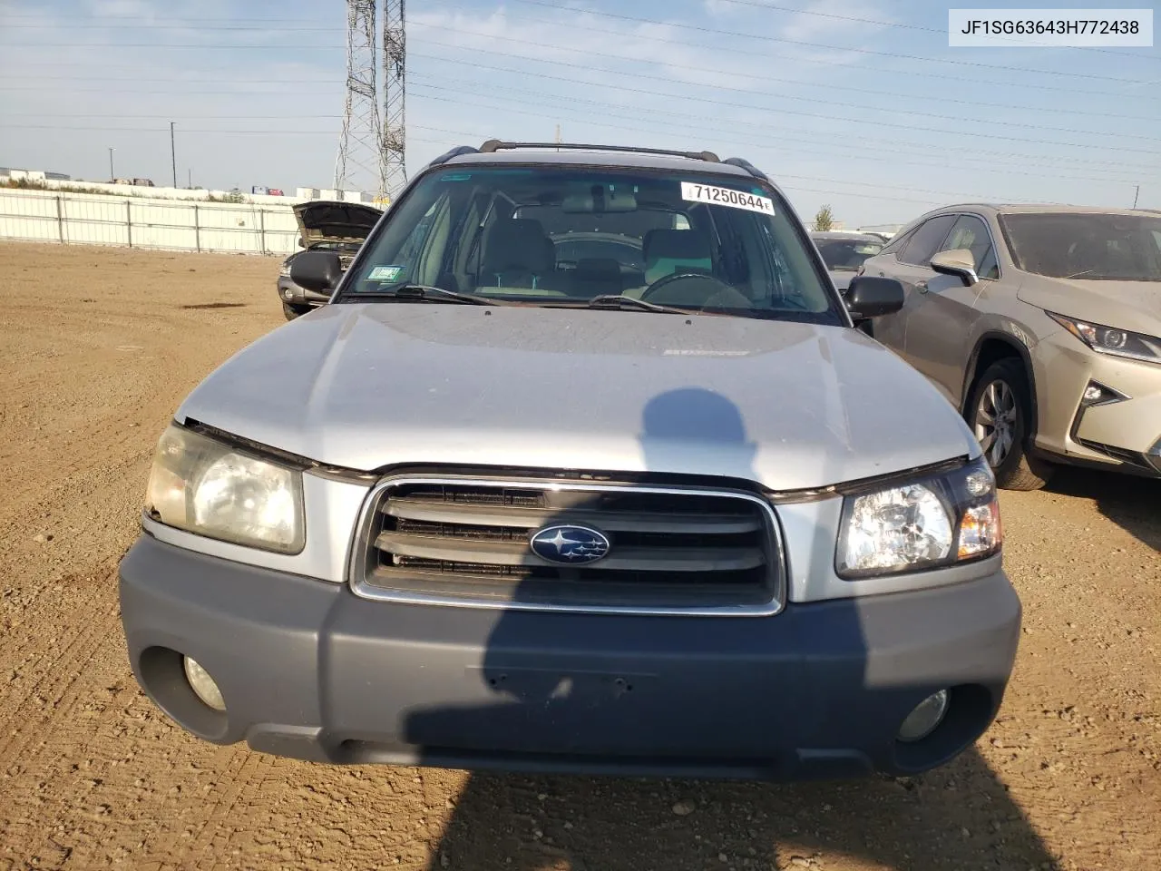 2003 Subaru Forester 2.5X VIN: JF1SG63643H772438 Lot: 71250644