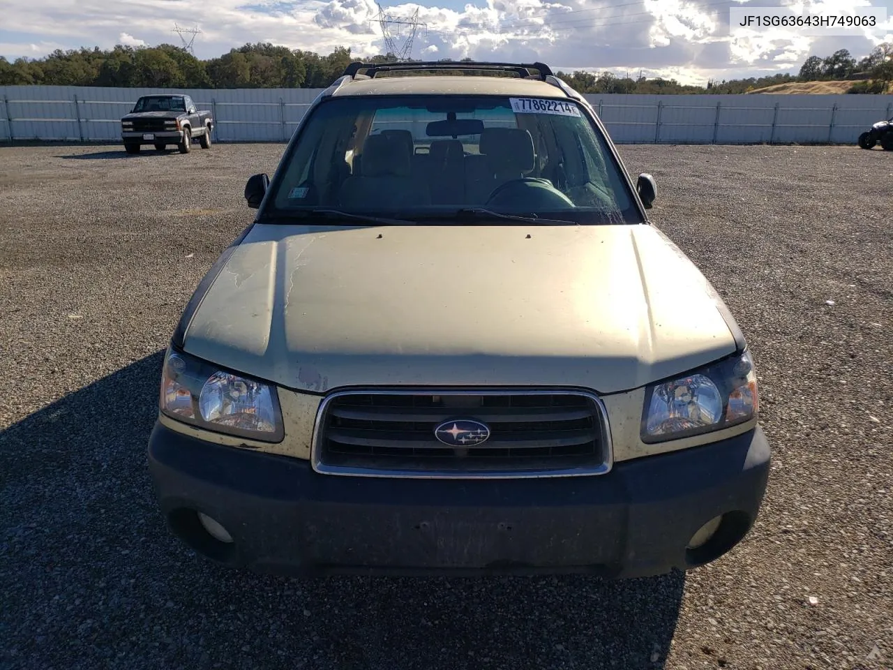 2003 Subaru Forester 2.5X VIN: JF1SG63643H749063 Lot: 77862214