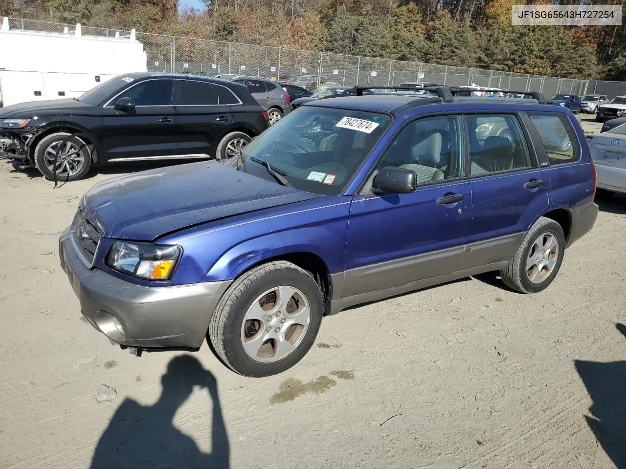 2003 Subaru Forester 2.5Xs VIN: JF1SG65643H727254 Lot: 78427674