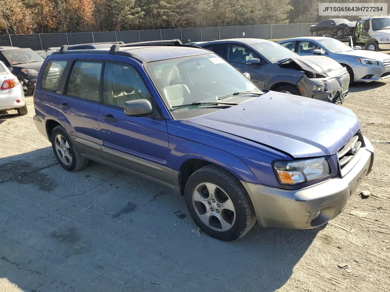 2003 Subaru Forester 2.5Xs VIN: JF1SG65643H727254 Lot: 78427674