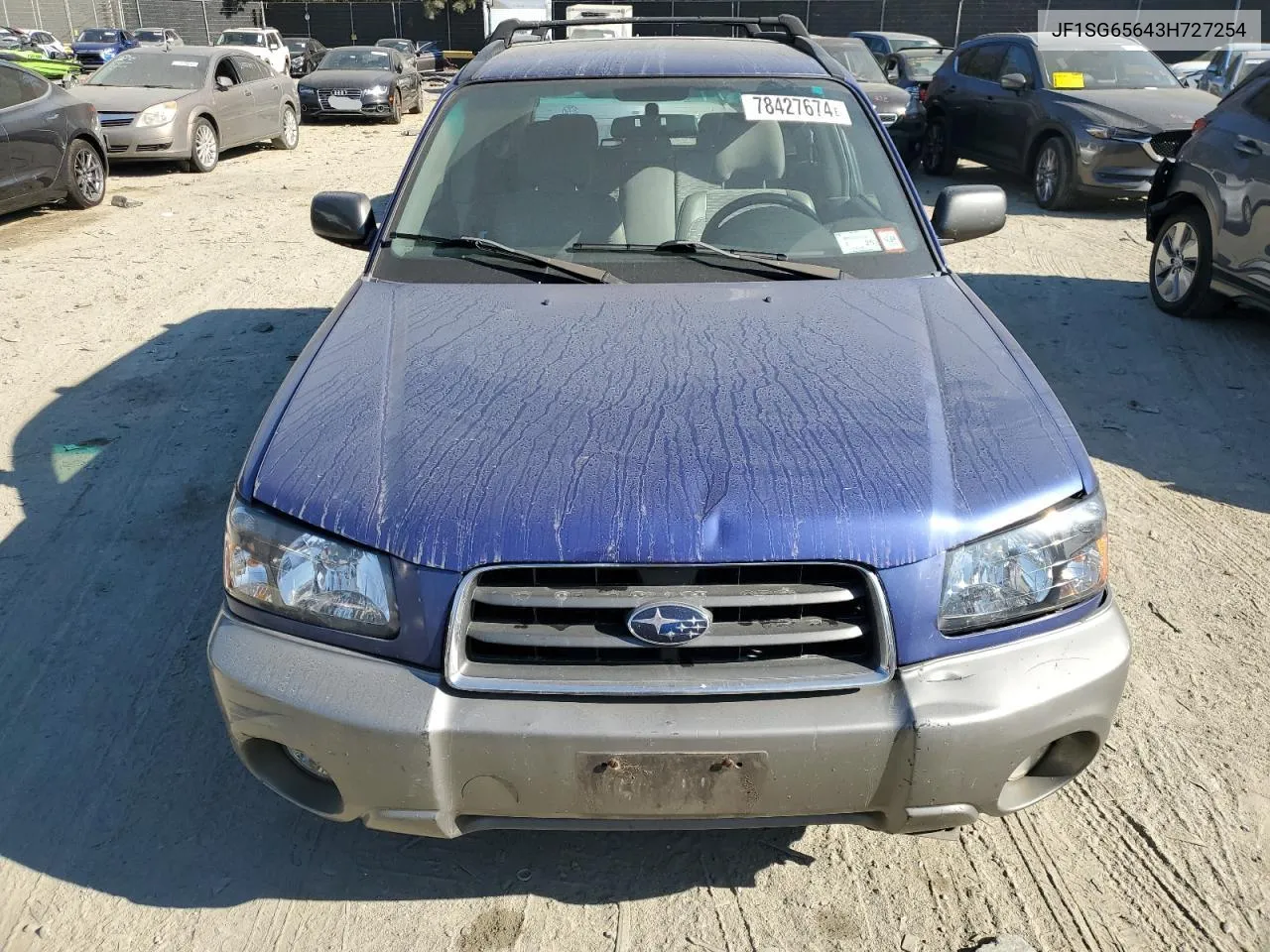 2003 Subaru Forester 2.5Xs VIN: JF1SG65643H727254 Lot: 78427674