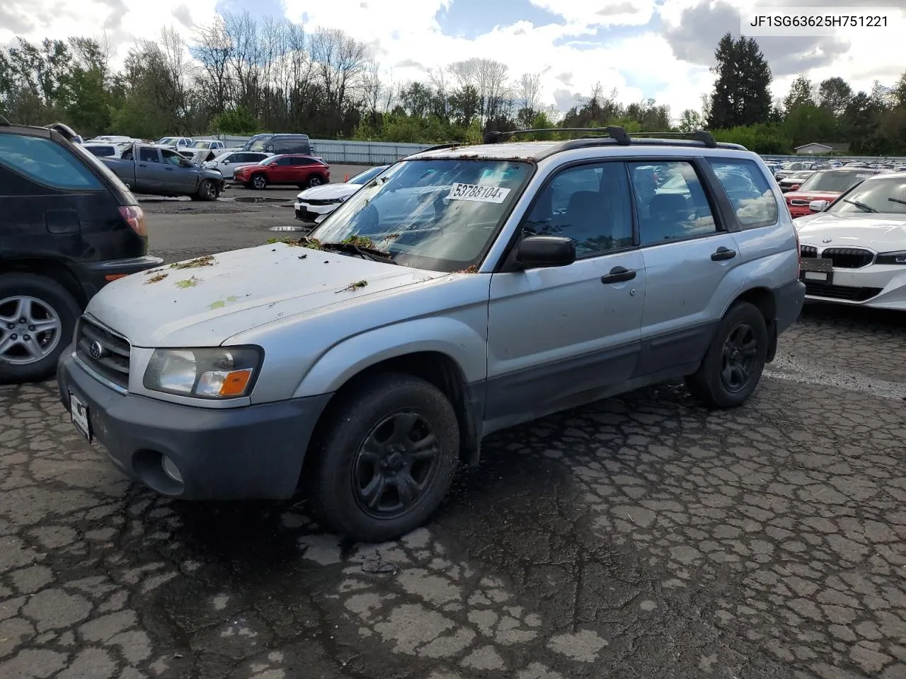 2005 Subaru Forester 2.5X VIN: JF1SG63625H751221 Lot: 53788104