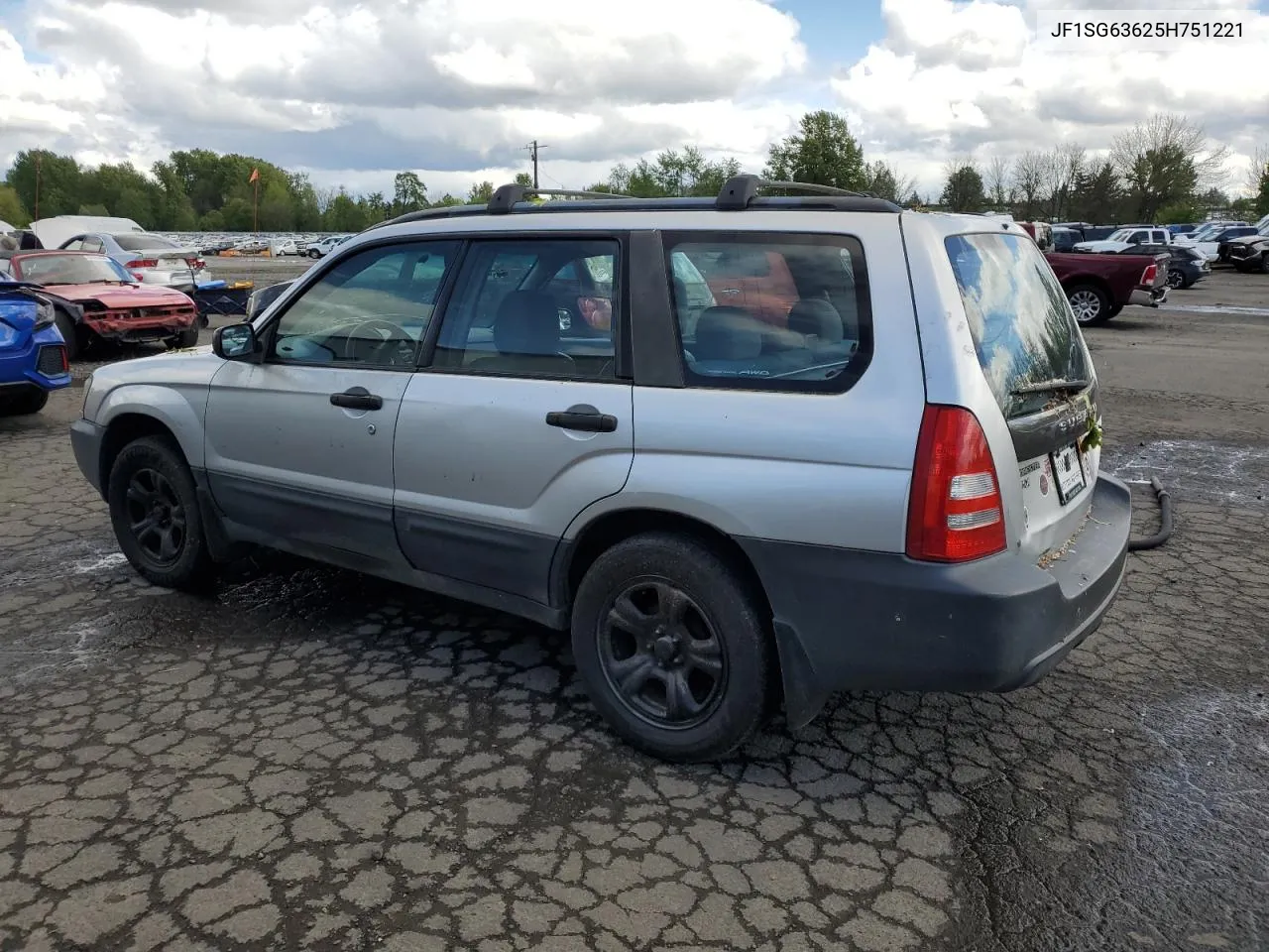 2005 Subaru Forester 2.5X VIN: JF1SG63625H751221 Lot: 53788104