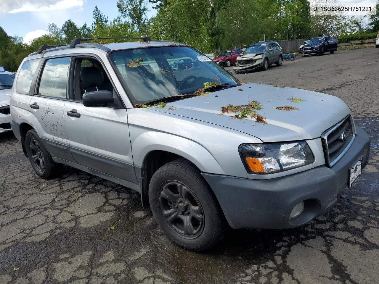 2005 Subaru Forester 2.5X VIN: JF1SG63625H751221 Lot: 53788104