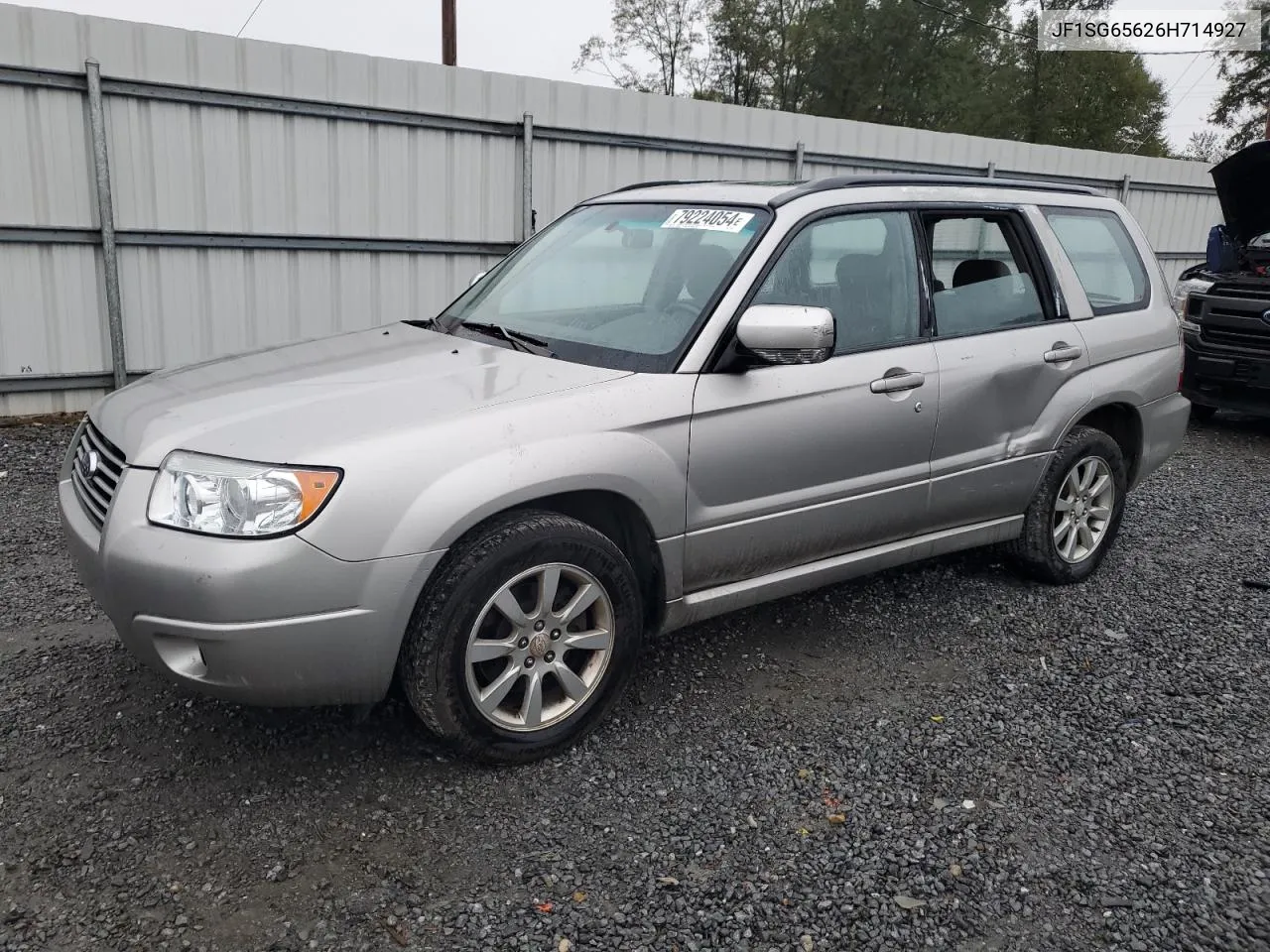 2006 Subaru Forester 2.5X Premium VIN: JF1SG65626H714927 Lot: 79224054