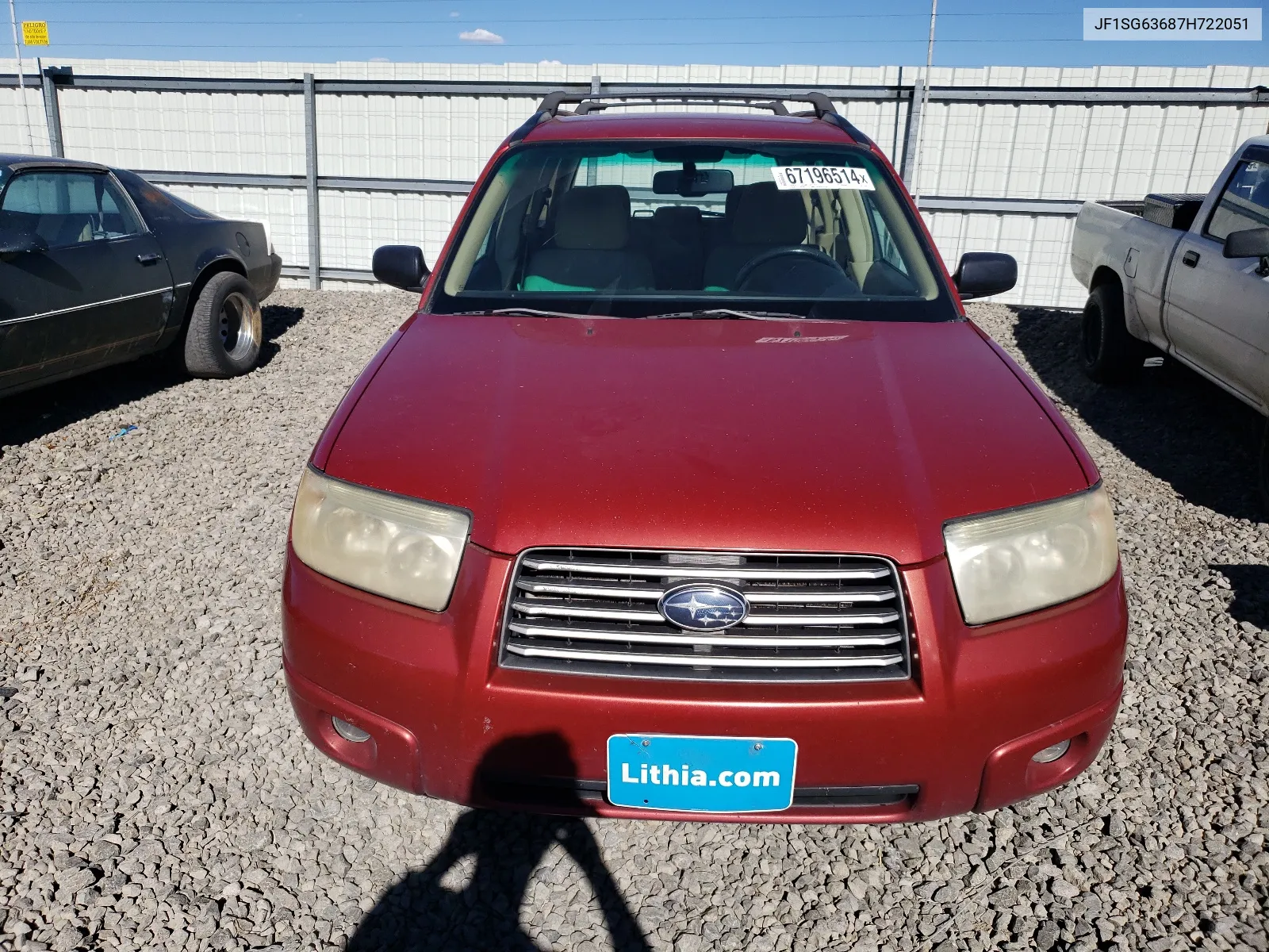 2007 Subaru Forester 2.5X VIN: JF1SG63687H722051 Lot: 67196514