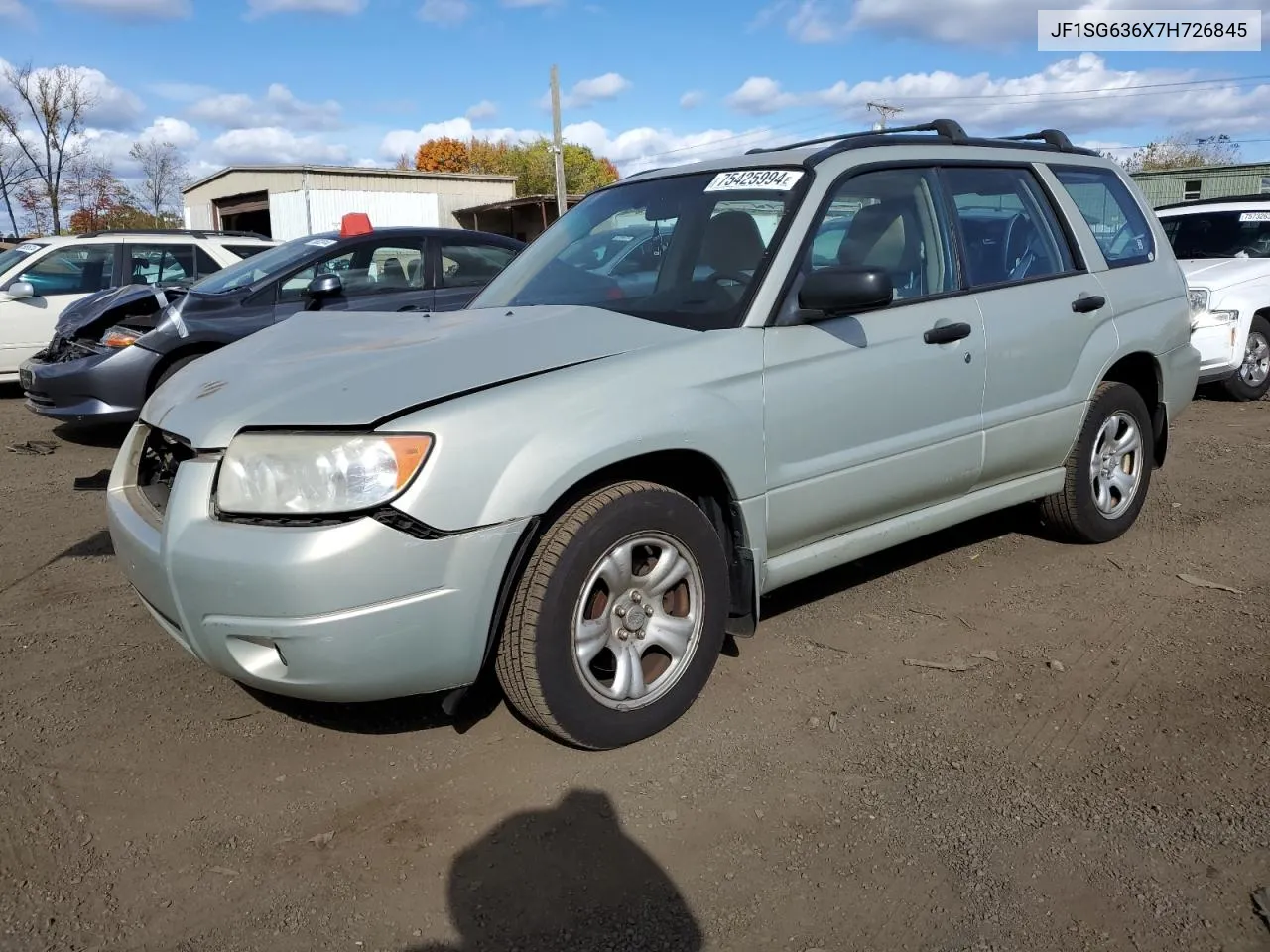 2007 Subaru Forester 2.5X VIN: JF1SG636X7H726845 Lot: 75425994