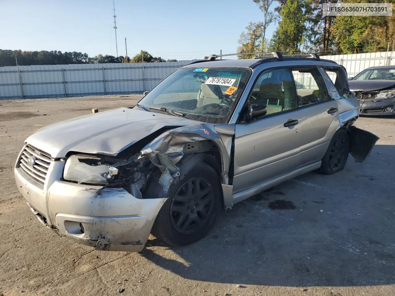 2007 Subaru Forester 2.5X VIN: JF1SG63607H703591 Lot: 76787504