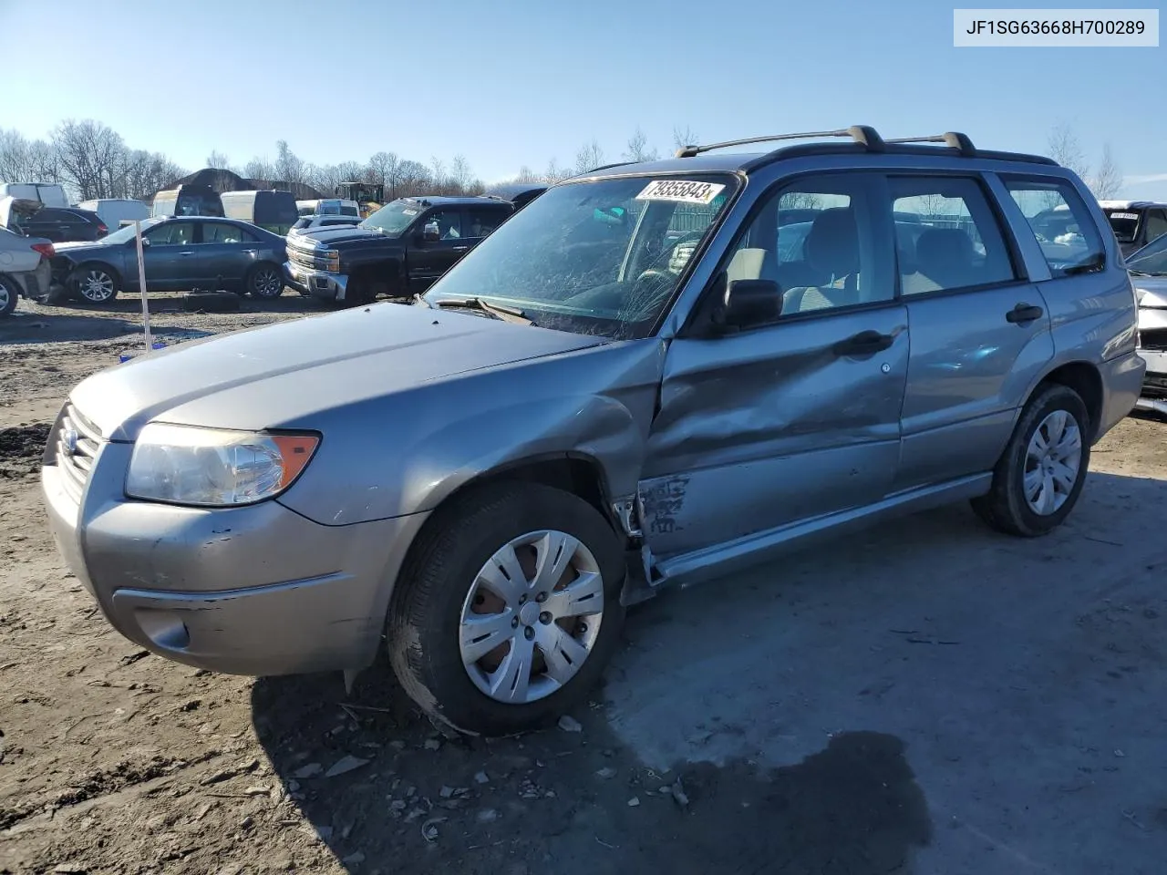 2008 Subaru Forester 2.5X VIN: JF1SG63668H700289 Lot: 62074794