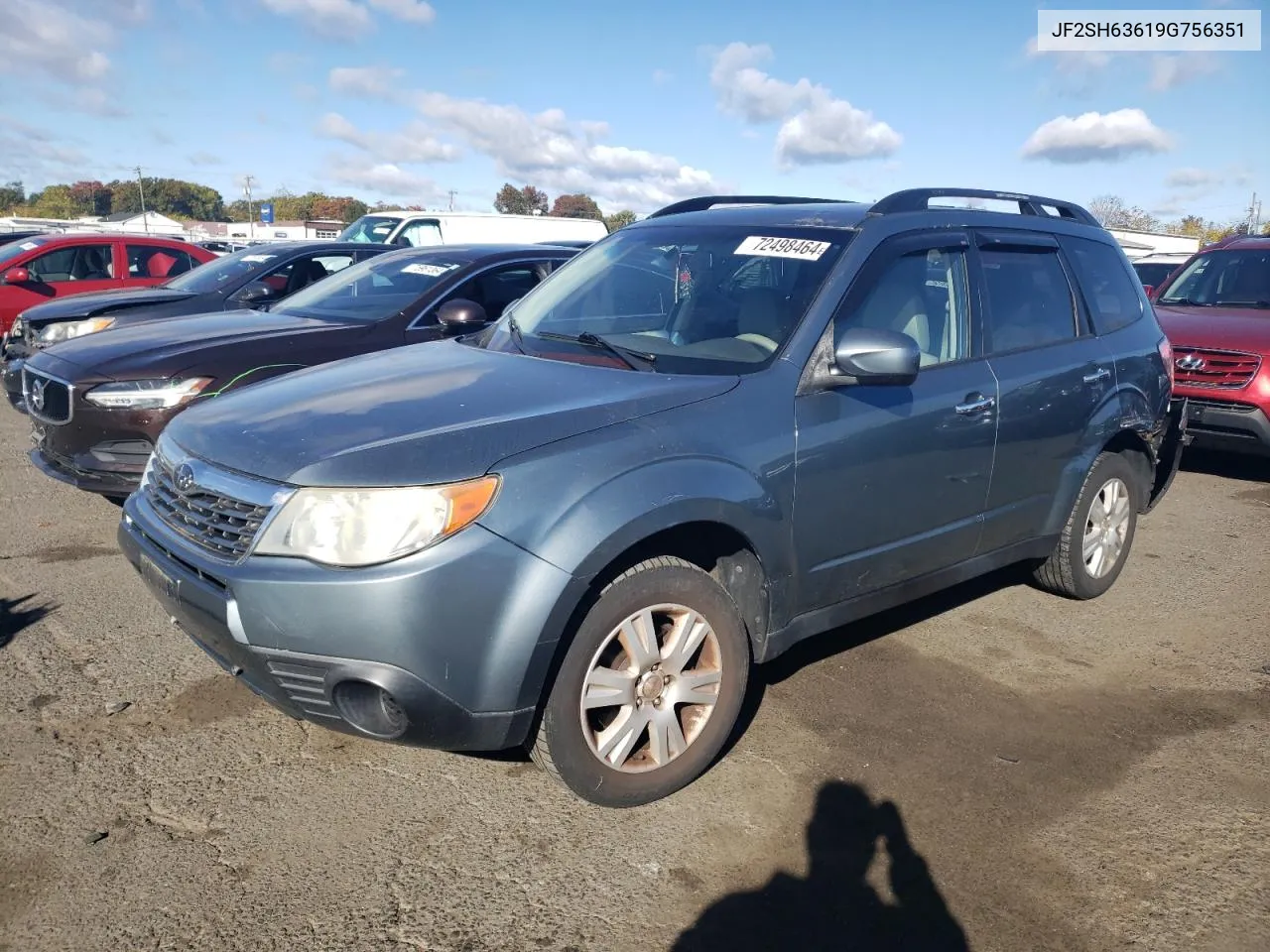 2009 Subaru Forester 2.5X Premium VIN: JF2SH63619G756351 Lot: 72498464