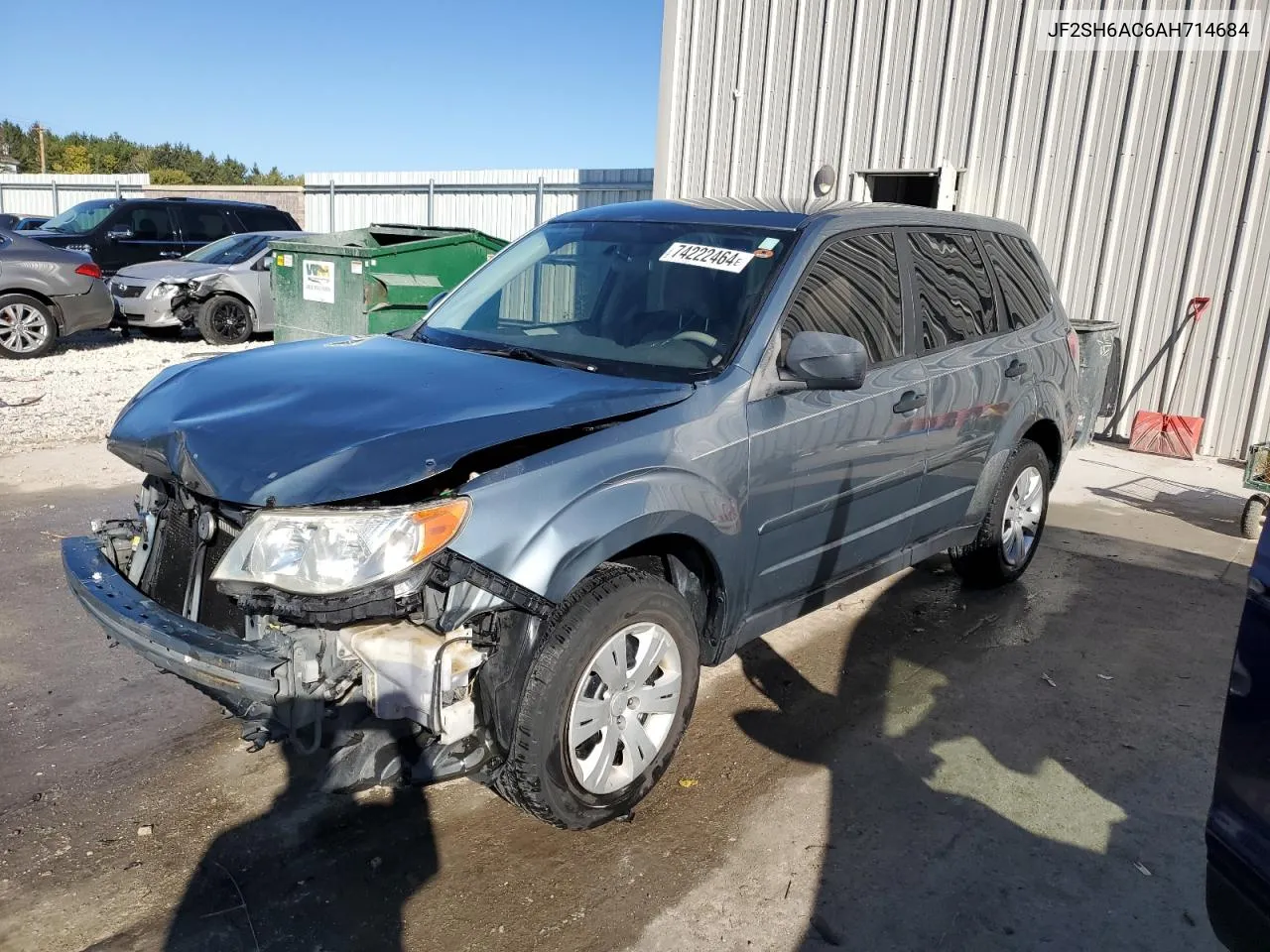 2010 Subaru Forester 2.5X VIN: JF2SH6AC6AH714684 Lot: 74222464